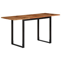 vidaXL Matbord 140x70x75 cm massivt trä akacia