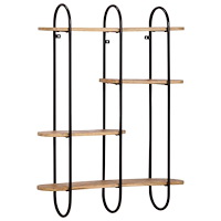 vidaXL Vägghylla 90x20x116,5 cm mango massivt grovt trä