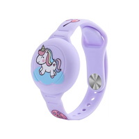 OFKOZ Bracelet for Apple AirTag Kids Waterproof Unicorn/Purple