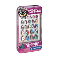 Clementoni Crazy Chic Nails Butterfly 22pcs -Asst CDU