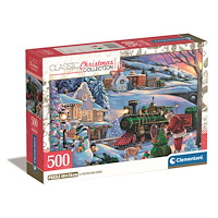 Clementoni 500 pcs Christmas Train Compact