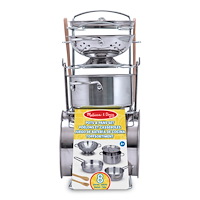 Melissa & Doug MND Pretend Play Stainless Steel Pots and Pans