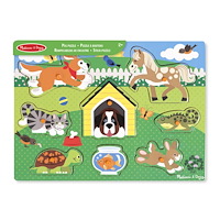 Melissa & Doug Wooden Peg Puzzle - Pets