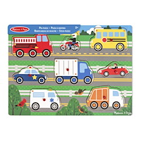Melissa & Doug Wooden Peg Puzzle - Vehicles