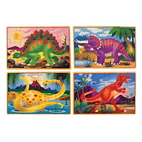 Melissa & Doug Wooden Puzzles in a Box Dinosaur 12 pieces