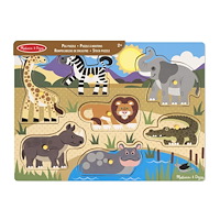 Melissa & Doug MND Wooden Peg Puzzle Safari