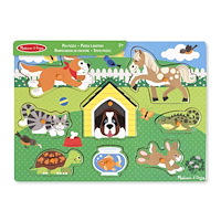 Melissa & Doug MND Wooden Peg Puzzle Pets