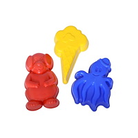 Plasto Stora sandformar Glass, Nalle, Bläckfisk 18-20 cm