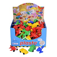 Plasto Personbilar och flyg 9cm -Asst