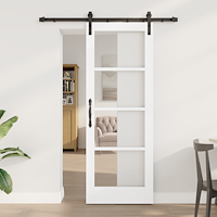 vidaXL Skjutdörr med Tillbehör 'ORKDAL'Vit 73.5x198.5 cm