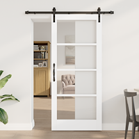 vidaXL Skjutdörr med hårdvarusats 'ORKDAL'Vit 86x198.5 cm