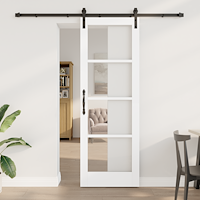 vidaXL Skjutdörr med hårdvaruset 'ORKDAL'Vit 73.5x211 cm