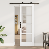 vidaXL Skjutdörr med Beslag 'ORKDAL'Vit 73.5x211 cm