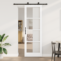 vidaXL Skjutdörr med Hårdvarusats 'ORKDAL'Vit 78x232 cm