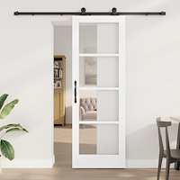 vidaXL skjutdörr med hårdvarusats "ORKDAL" Vit 73.5x211 cm
