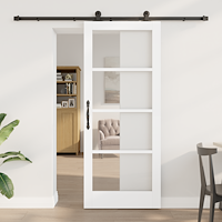 vidaXL Skjutdörr med Tillbehör 'ORKDAL'Vit 83x202 cm