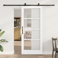 vidaXL Skjutdörr med beslagsset 'ORKDAL'Vit 86x198.5 cm