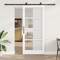 vidaXL Skjutdörr med hårdvaruset "ORKDAL" Vit 93x211 cm