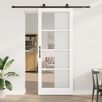 vidaXL Skjutdörr med skjutdörrset 'ORKDAL'Vit 93x232 cm