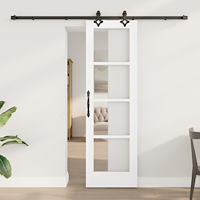vidaXL Skjutdörr med Monteringsset Vit 61x198.5 cm Massivt trä Furu