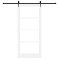 vidaXL Skjutdörr med Hårdvarusats "ORKDAL" Vit 93x211 cm
