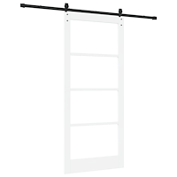 vidaXL Skjutdörr med Hårdvarusats "ORKDAL" Vit 93x211 cm