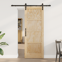 vidaXL Skjutdörr med hårdvarusats 73.5x198.5 cm Massivt Furu