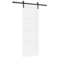 vidaXL Skjutdörr med hårdvarusats Vit 73,5 x 198,5 cm Massiv furu