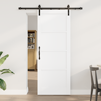 vidaXL Skjutdörr med Tillbehörsset Vitt 78x202 cm Massiv Trä Furu