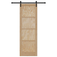 vidaXL Skjutdörr med Hårdvarusats 78x232 cm Massivt Tallträ