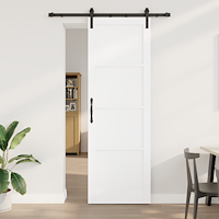 vidaXL Skjutdörr med Hardware Set Vit 78x232 cm Solitt Furu