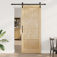 vidaXL Skjutdörr med Bansomdelsset 86x211 cm Massivt Trä Tall