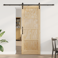 vidaXL Skjutdörr med Hårdvaru Set 78x202 cm Massiv Tallträ