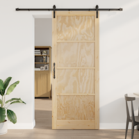 vidaXL Skjutdörr med beslagset 93x232 cm Massivt trä Furu