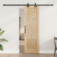 vidaXL Skjutdörr med utrustning Set "ORKDAL" Solid Furu