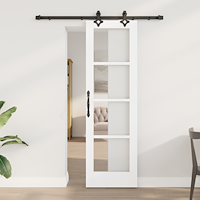 vidaXL Skjutdörr med Monteringsset Vit 61x198.5 cm Massivt Furuträ