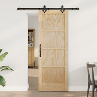 vidaXL Skjutdörr med hårdvarusats 'ORKDAL'Solid Wood Pine