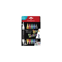 FABER-CASTELL Fiberpenna shake&Paint metallic 6/fp