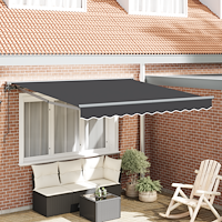vidaXL Automatisk Utdragbar Markis Antracit 300x250 cm