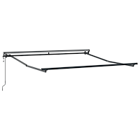 vidaXL Automatisk Utrullningsmarkis i gult och orange, 300 x 250 cm