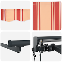 vidaXL Automatisk Utrullningsmarkis i gult och orange, 300 x 250 cm