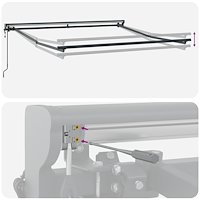 vidaXL Automatisk Utrullningsmarkis i gult och orange, 300 x 250 cm