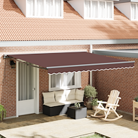 vidaXL Brun Markis 4 x 3 m Brun 400x300 cm tyg