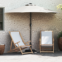 vidaXL Trädgårdsparasol Halv Sand 294 x 150 x 224 cm tyg