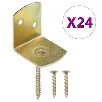 vidaXL L-beslag till staketpanel 24 st galvaniserad metall
