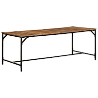 vidaXL Matbord 200x100x75 cm massivt trä grov mango