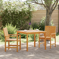 vidaXL Trädgårdsmöbelset 3 pcs Brun 90 x 90 x 74 cm massivt akacia