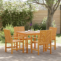 vidaXL Trädgårdsmöbelset 5 pcs Brun 90 x 90 x 74 cm massivt akacia