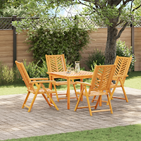 vidaXL Reclining Garden Chairs 4 pcs Massivt Akaciaträ