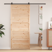 vidaXL Solid Tall dörr Ljust trä Tallträ 90 x 2.5 x 208 cm Hållbar